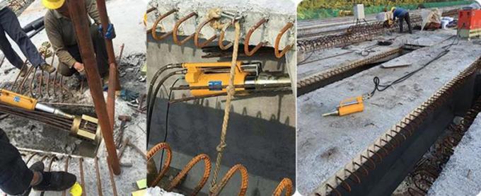 Brücke, die hydraulischen Mono-Jack betonend zieht